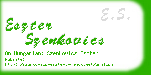 eszter szenkovics business card